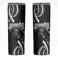 Traditional Art Hawaiian Kakau Tattoos Skinny Tumbler White - Polynesian Pride