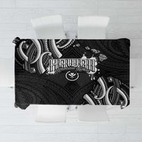 Traditional Art Hawaiian Kakau Tattoos Tablecloth White - Polynesian Pride