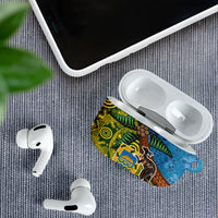 Tuvalu and Australia Together AirPods Case Tapa Pattern and Aboriginal mix Culture