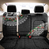 Fiji Hibiscus Back Car Seat Cover Tapa Masi Motifs with Tropical Plants