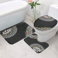 Fiji Hibiscus Bathroom Set Tapa Masi Motifs with Tropical Plants