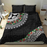 Fiji Hibiscus Bedding Set Tapa Masi Motifs with Tropical Plants