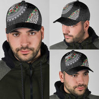 Fiji Hibiscus Classic Cap Tapa Masi Motifs with Tropical Plants