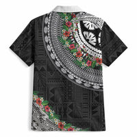 Fiji Hibiscus Hawaiian Shirt Tapa Masi Motifs with Tropical Plants
