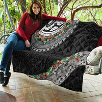 Fiji Hibiscus Quilt Tapa Masi Motifs with Tropical Plants