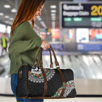 Fiji Hibiscus Travel Bag Tapa Masi Motifs with Tropical Plants