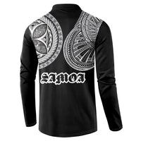 Samoa Traditional Tattoo Button Sweatshirt Tribal Tatau Pattern