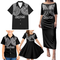 Samoa Traditional Tattoo Family Matching Puletasi and Hawaiian Shirt Tribal Tatau Pattern