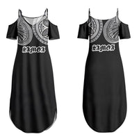 Samoa Traditional Tattoo Family Matching Summer Maxi Dress and Hawaiian Shirt Tribal Tatau Pattern