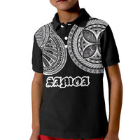 Samoa Traditional Tattoo Kid Polo Shirt Tribal Tatau Pattern