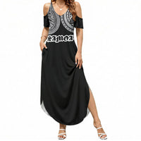 Samoa Traditional Tattoo Summer Maxi Dress Tribal Tatau Pattern