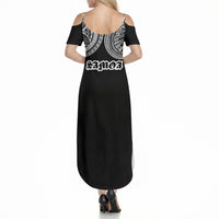 Samoa Traditional Tattoo Summer Maxi Dress Tribal Tatau Pattern
