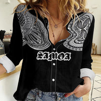 Samoa Traditional Tattoo Women Casual Shirt Tribal Tatau Pattern