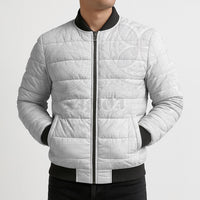 Samoa Lotu Tamaiti Bomber Puffer Jacket Tribal Tatau with Siapo Pattern