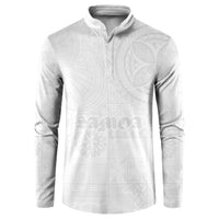 Samoa Lotu Tamaiti Button Sweatshirt Tribal Tatau with Siapo Pattern