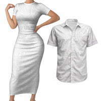 Samoa Lotu Tamaiti Couples Matching Short Sleeve Bodycon Dress and Hawaiian Shirt Tribal Tatau with Siapo Pattern