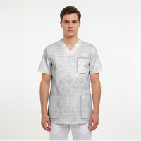 Samoa Lotu Tamaiti Scrub Top Tribal Tatau with Siapo Pattern