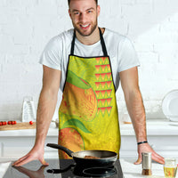 Hawaiian Mango Apron Polynesian Art Pattern and Kakau Tattoo