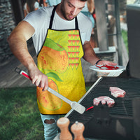 Hawaiian Mango Apron Polynesian Art Pattern and Kakau Tattoo