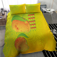 Hawaiian Mango Bedding Set Polynesian Art Pattern and Kakau Tattoo