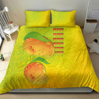 Hawaiian Mango Bedding Set Polynesian Art Pattern and Kakau Tattoo