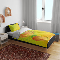 Hawaiian Mango Bedding Set Polynesian Art Pattern and Kakau Tattoo