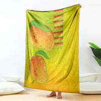 Hawaiian Mango Blanket Polynesian Art Pattern and Kakau Tattoo