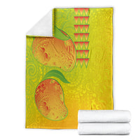 Hawaiian Mango Blanket Polynesian Art Pattern and Kakau Tattoo