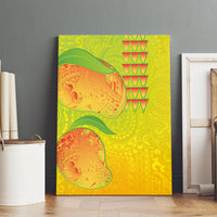 Hawaiian Mango Canvas Wall Art Polynesian Art Pattern and Kakau Tattoo
