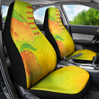Hawaiian Mango Car Seat Cover Polynesian Art Pattern and Kakau Tattoo