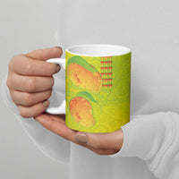 Hawaiian Mango Ceramic Mug Polynesian Art Pattern and Kakau Tattoo