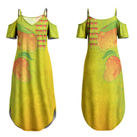Hawaiian Mango Family Matching Summer Maxi Dress and Hawaiian Shirt Polynesian Art Pattern and Kakau Tattoo