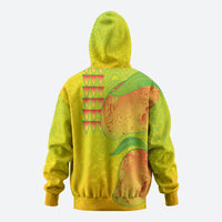 Hawaiian Mango Hoodie Polynesian Art Pattern and Kakau Tattoo