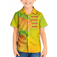 Hawaiian Mango Kid Hawaiian Shirt Polynesian Art Pattern and Kakau Tattoo
