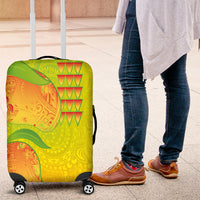 Hawaiian Mango Luggage Cover Polynesian Art Pattern and Kakau Tattoo