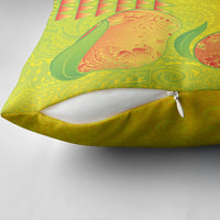 Hawaiian Mango Pillow Cover Polynesian Art Pattern and Kakau Tattoo