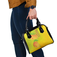 Hawaiian Mango Shoulder Handbag Polynesian Art Pattern and Kakau Tattoo