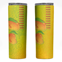 Hawaiian Mango Skinny Tumbler Polynesian Art Pattern and Kakau Tattoo