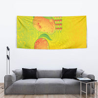 Hawaiian Mango Tapestry Polynesian Art Pattern and Kakau Tattoo