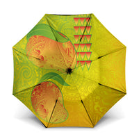 Hawaiian Mango Umbrella Polynesian Art Pattern and Kakau Tattoo