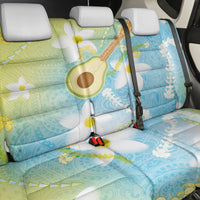 Hawaiian Ukulele Avocado Back Car Seat Cover Leis and Polynesian Pattern
