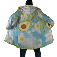 Hawaiian Ukulele Avocado Cloak Leis and Polynesian Pattern