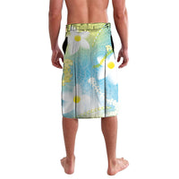 Hawaiian Ukulele Avocado Lavalava Leis and Polynesian Pattern