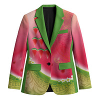 Hawaiian Watermelon Blazer with Kakau Art Tattoo