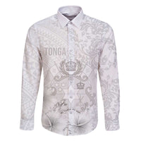 Tonga Faka Sepitema Family Matching Off The Shoulder Long Sleeve Dress and Hawaiian Shirt Ngatu and Floral Pattern with Blooming Hibiscus