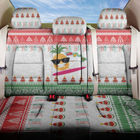 Hawaiian Mele Kalikimaka Back Car Seat Cover Funny Pineapple Surfing with Map Christmas Stripe Elements LT03 One Size Multicolor - Polynesian Pride