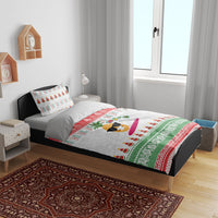 Hawaiian Mele Kalikimaka Bedding Set Funny Pineapple Surfing with Map Christmas Stripe Elements LT03 - Polynesian Pride