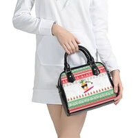 Hawaiian Mele Kalikimaka Shoulder Handbag Funny Pineapple Surfing with Map Christmas Stripe Elements LT03 - Polynesian Pride