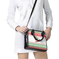 Hawaiian Mele Kalikimaka Shoulder Handbag Funny Pineapple Surfing with Map Christmas Stripe Elements LT03 - Polynesian Pride
