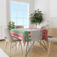Hawaiian Mele Kalikimaka Tablecloth Funny Pineapple Surfing with Map Christmas Stripe Elements LT03 - Polynesian Pride